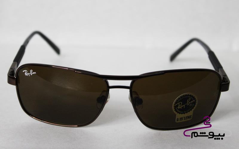 عینک آفتابی قهوه‌ای برند Rayban کد 483